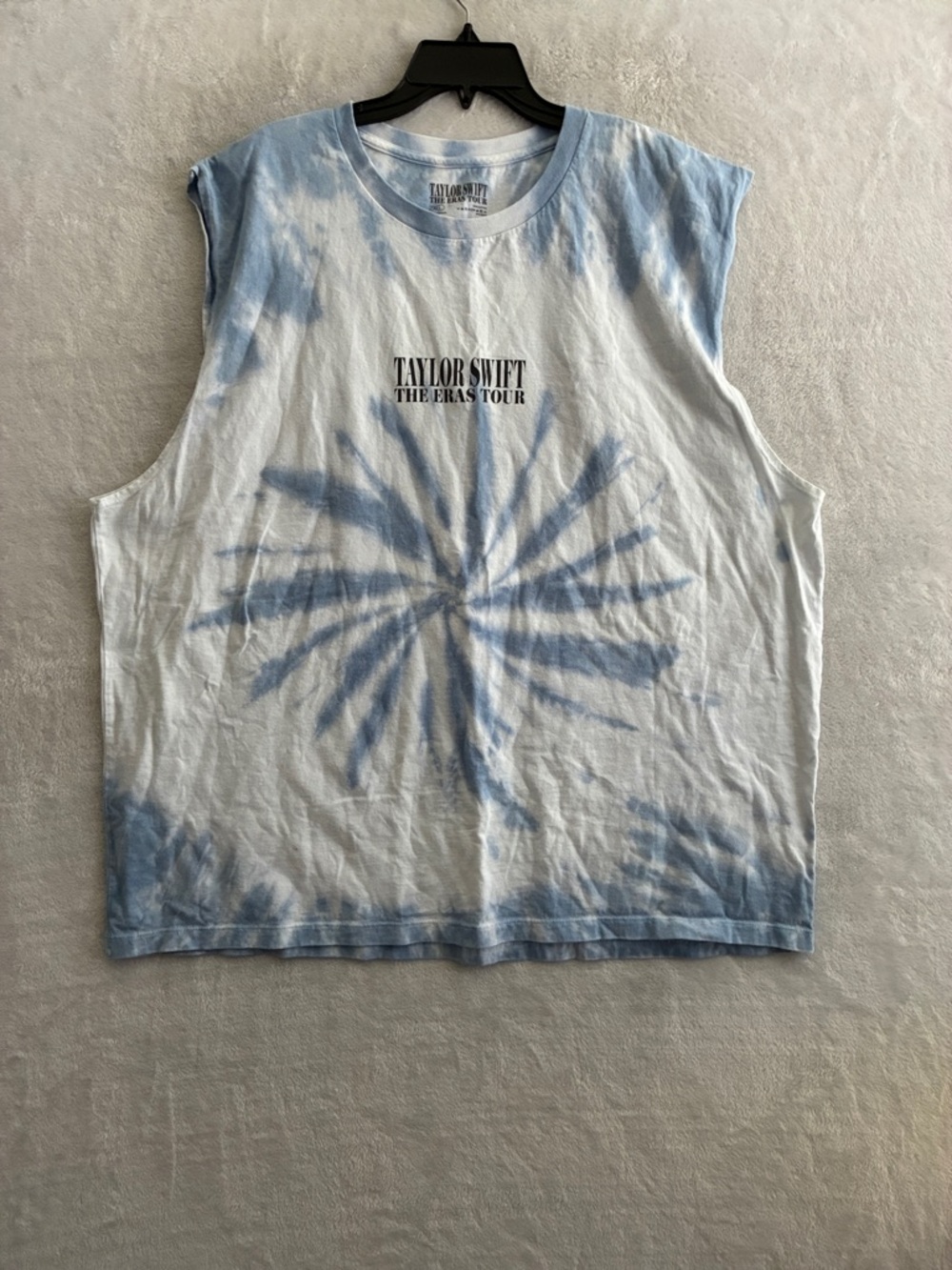 Taylor Swift Blue and White Tie-Dye Sleeveless Tour Tee